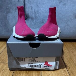 Balenciaga’s sock sneaker, Stylish Pink Kids Shoes size 6c